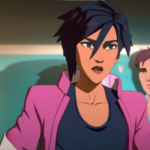 Invisigal character showcasing invisibility powers in action