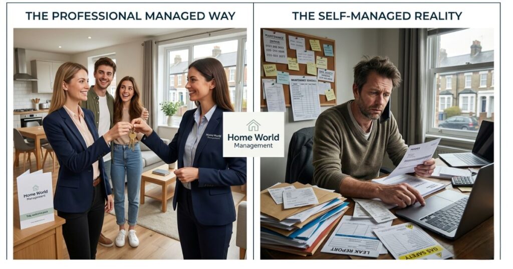 HMO property management vs self-management is a key decision every landlord must make when investing in Houses in Multiple Occupation. In simple terms, HMO property management involves hiring professionals to handle the day-to-day running of your property, while self-management means taking full responsibility yourself. If you’re unsure which route to take, speaking with experienced HMO property managers can help you assess your options based on your time, budget, and long-term goals. In this guide, we break down both approaches in detail, compare costs and responsibilities, and help you decide which strategy best aligns with your property investment plans in the UK. What Is HMO Property Management? HMO property management refers to hiring a professional letting or management company to oversee your property. These companies handle everything from tenant sourcing to legal compliance, making the process more streamlined for landlords. Typical services include: Tenant advertising and referencing Rent collection and financial reporting Property inspections and maintenance coordination Handling tenant disputes and communication Ensuring compliance with UK HMO regulations For landlords who want a more passive investment, this approach removes much of the daily workload. What Is Self-Managing an HMO? Self-managing an HMO means you take full control of the property without outsourcing to a management company. While this can save money, it requires significant time, effort, and knowledge of legal requirements. Responsibilities include: Finding and managing tenants Collecting rent and handling arrears Organising repairs and maintenance Staying compliant with HMO laws and licensing Managing tenant relationships and disputes This approach suits landlords who prefer direct involvement and have the time to manage operations effectively. HMO Property Management vs Self-Management: Quick Comparison Feature HMO Management Company Self-Management Time required Low High Cost Monthly fee (8–15%) Lower upfront Legal compliance Fully managed Your responsibility Tenant handling Professional DIY Control Limited Full Stress level Low Higher Pros of HMO Property Management Choosing professional HMO property management offers several advantages, especially for busy landlords. Time-saving convenience Managing an HMO can be time-intensive. A management company handles daily tasks, freeing up your schedule. Compliance and legal expertise UK HMO regulations are strict and constantly evolving. Professionals ensure your property meets all legal requirements. Reduced stress From late-night maintenance calls to tenant disputes, most issues are handled on your behalf. Professional tenant management Experienced agents can screen tenants effectively, reducing the risk of rent arrears or problematic tenants. Efficient operations Established systems help improve rent collection, maintenance response times, and overall property performance. Cons of HMO Property Management Despite its benefits, there are some drawbacks to consider: Management fees reduce your overall rental yield Less direct control over tenant selection and decisions Service quality varies depending on the agency It’s important to choose a reliable and experienced management company to avoid these issues. Pros of Self-Managing an HMO Self-management appeals to landlords who want more control and higher returns. Cost savings You avoid monthly management fees, increasing your net rental income. Full control You decide how the property is run, from tenant selection to maintenance standards. Direct tenant relationships Building rapport with tenants can improve communication and long-term occupancy. Cons of Self-Managing an HMO However, self-management comes with significant challenges: Time-consuming responsibilities High legal risk if regulations are not followed Handling tenant disputes can be stressful Coordinating maintenance and emergencies For inexperienced landlords, these challenges can quickly become overwhelming. Cost Comparison: Managed vs Self-Managed HMO Understanding costs is crucial when deciding between the two options. Cost Type Managed HMO Self-Managed HMO Management fee 8–15% of rent £0 Maintenance coordination Included or extra Self-arranged Compliance support Included Self-managed Risk of fines Low Higher if non-compliant While self-management appears cheaper, hidden costs such as legal penalties or inefficient management can outweigh savings. Legal Responsibilities of HMO Landlords in the UK Whether you choose management or self-management, legal compliance is non-negotiable. Key responsibilities include: Obtaining an HMO licence from the local council Meeting fire safety regulations (alarms, exits, extinguishers) Conducting regular gas and electrical safety checks Ensuring minimum room sizes and living standards Managing waste disposal and communal areas Failure to comply can result in heavy fines or legal action, making this one of the most critical aspects of HMO ownership. When HMO Property Management Makes Sense HMO property management is often the better choice if: You own multiple properties You have limited time or a full-time job You live far from your rental property You want a hands-off, passive income You are unfamiliar with HMO regulations In these cases, outsourcing management can protect your investment and reduce stress. When Self-Management Is the Better Option Self-management may be suitable if: You have experience managing rental properties You understand UK HMO regulations You want to maximise profits You have time to handle daily operations You prefer full control over decisions This approach works best for hands-on landlords who are confident in their abilities. Hybrid Approach: A Balanced Alternative Some landlords choose a hybrid strategy, combining both approaches. For example: Self-managing tenants but outsourcing maintenance Using a letting agent for tenant sourcing only Hiring specialists for compliance checks This allows you to reduce costs while still benefiting from professional support where needed. Final Verdict: Which Option Is Right for You? Choosing between HMO property management vs self-management ultimately comes down to your priorities. If you value time, convenience, and reduced risk, professional management is the smarter option. It allows you to treat your HMO as a passive investment while ensuring compliance and efficiency. On the other hand, if you want maximum control and higher profit margins, and you’re prepared to handle the workload and legal responsibilities, self-management can be rewarding. There’s no one-size-fits-all answer. The best approach is the one that aligns with your experience level, financial goals, and how involved you want to be in managing your property. FAQs Is it cheaper to self-manage an HMO? Yes, self-management avoids management fees, but hidden costs such as time, maintenance issues, and potential legal risks can reduce overall savings. How much do HMO management companies charge in the UK? Most charge between 8% and 15% of the monthly rental income, depending on the level of service. Do I need a licence for an HMO in the UK? Yes, most HMOs require a licence from the local council, especially if the property houses multiple tenants from different households. Can I switch from self-management to a management company? Yes, many landlords start with self-management and later switch to professional services as their portfolio grows. Which option is better for new landlords? New landlords often benefit from professional HMO property management, as it reduces risk and ensures compliance from the start. By carefully weighing the pros, cons, and long-term implications, you can choose the management approach that best supports your success as an HMO landlord in 2026 and beyond.