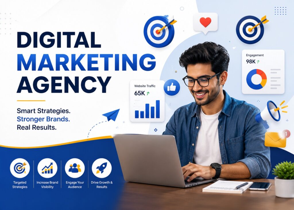 Digital marketing agency improving SEO, PPC, and social media performance